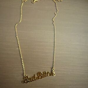 “Bad B*tch” Gold Tone Necklace